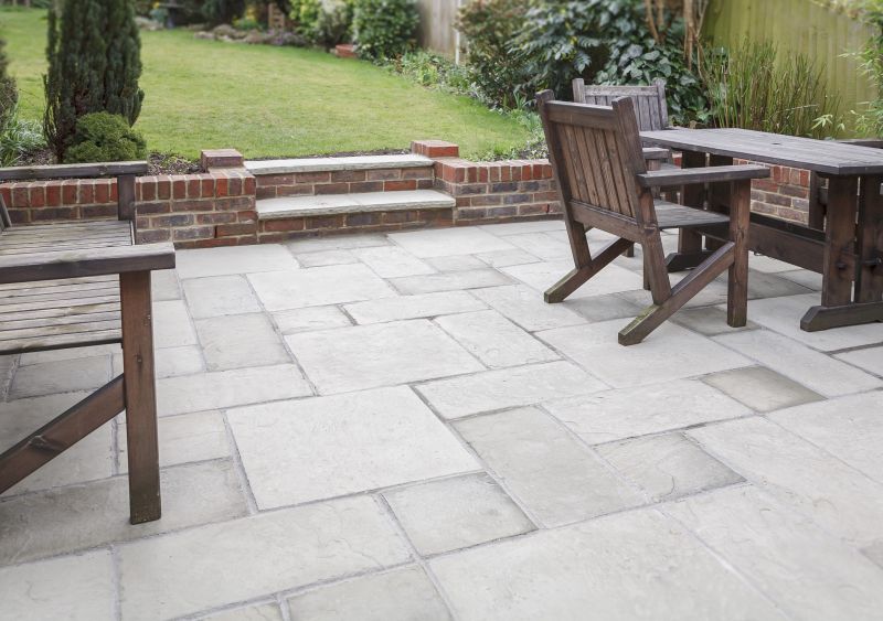 Natural stone paver installation